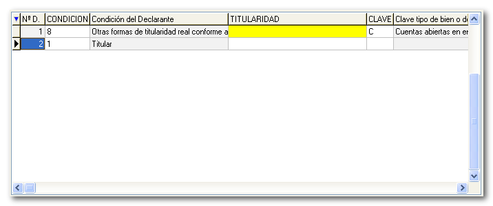 Resaltado de errores en rejilla de datos a través de colores