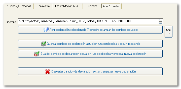 Guardar y recuperar datos del modelo 720