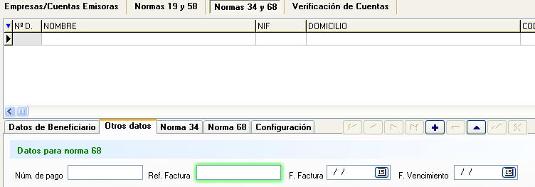 Confirming BBVA datos de factura de beneficiario