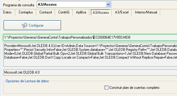 Enlace de datos de A3 a través de Access