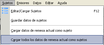 Cargar a sujeto