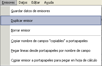 Duplicar emisor-cuenta