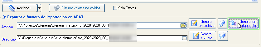 Generar Intrastat para presentación