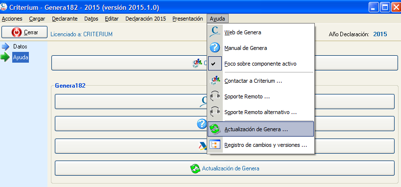 Actualizar Genera182