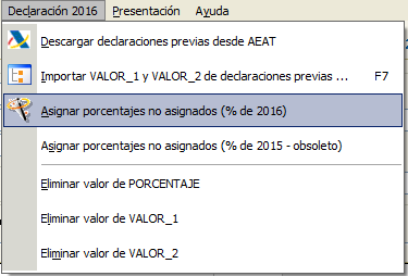 Calcular porcentajes modelo 182