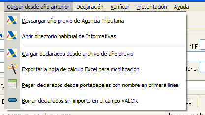Cargar datos de año anterior
