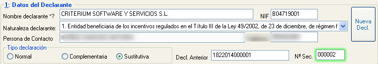 Declaración de modelo 182 sustitutiva