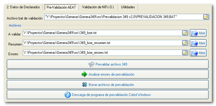 Proceso de Prevalidación