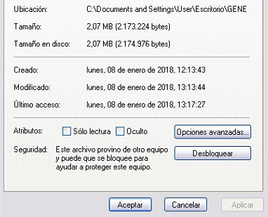 Protección de ejecutables descargados desde Internet