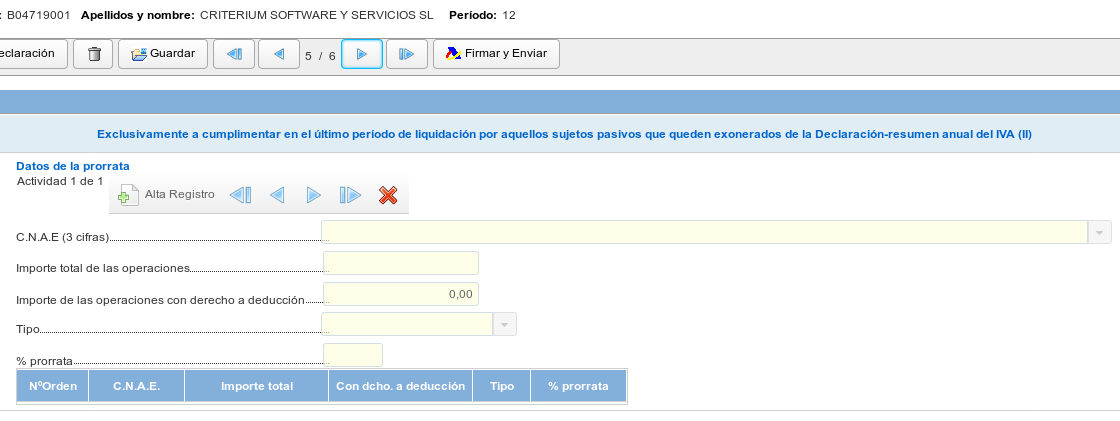 Datos en 303 de último periodo, hoja 5