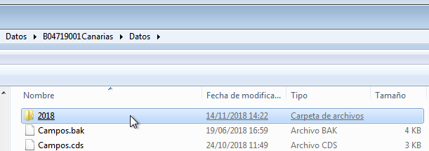 Borrar directorios con registros de datos del SII