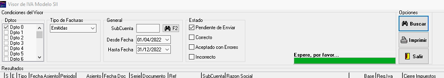 Filtrar y buscar datos en DBSFactu