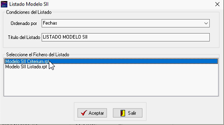 Selección de modelo SII de Criterium