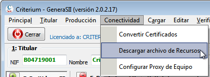 Descargar recursos GeneraSII