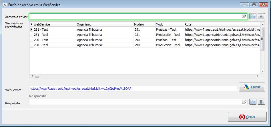 Enviar archivos XML por WebService autentificado