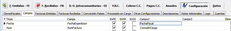 Fecha Expedición en Holded para facturas recibidas