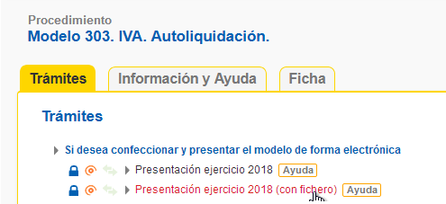 Presentación de modelo 303 con fichero en AEAT