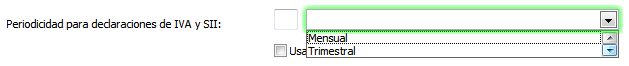 Periodicidad fiscal del titular en el SII
