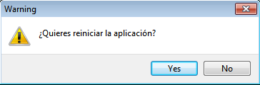 Reiniciar aplicación