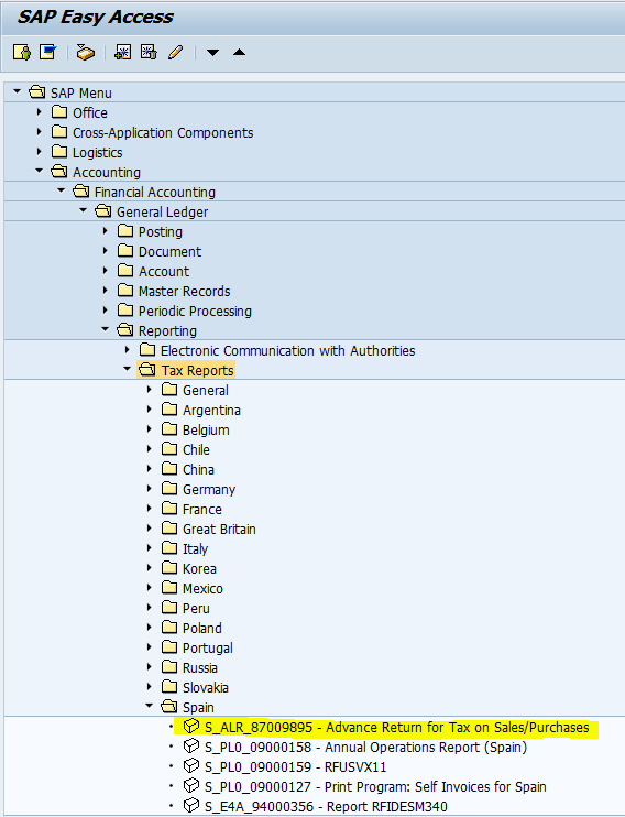 Informe Tax Report de SAP para carga en SII