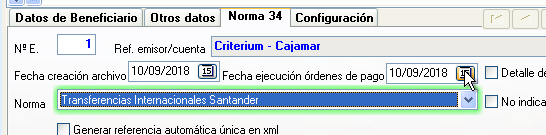 Generar Transferencia Internacional de Banco Santander